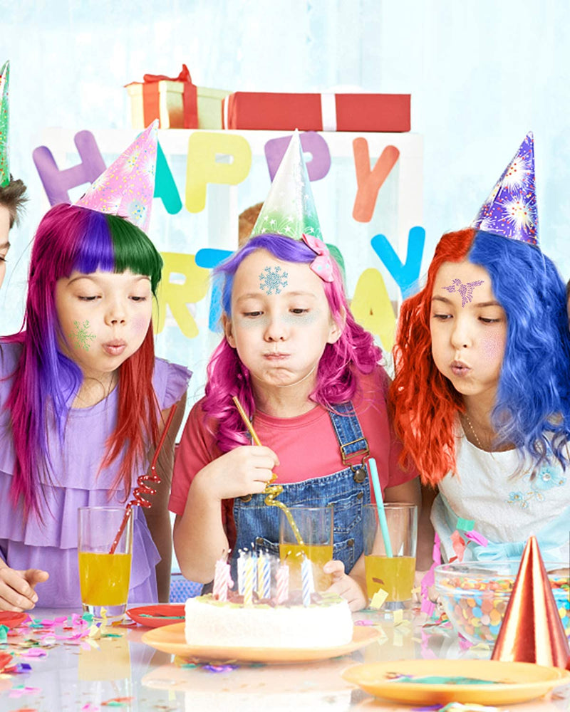 [Australia] - 10 Pcs Hair Chalks for Girls Kids, MSDADA Temporary Bright Coloured Hairspray for Kids Gifts for Girls Age 6 7 8 9 10-12 Hair Dye for Kids Halloween Christmas(Multi-colored&Glitter&Tattoo&Brush) 10 Color 