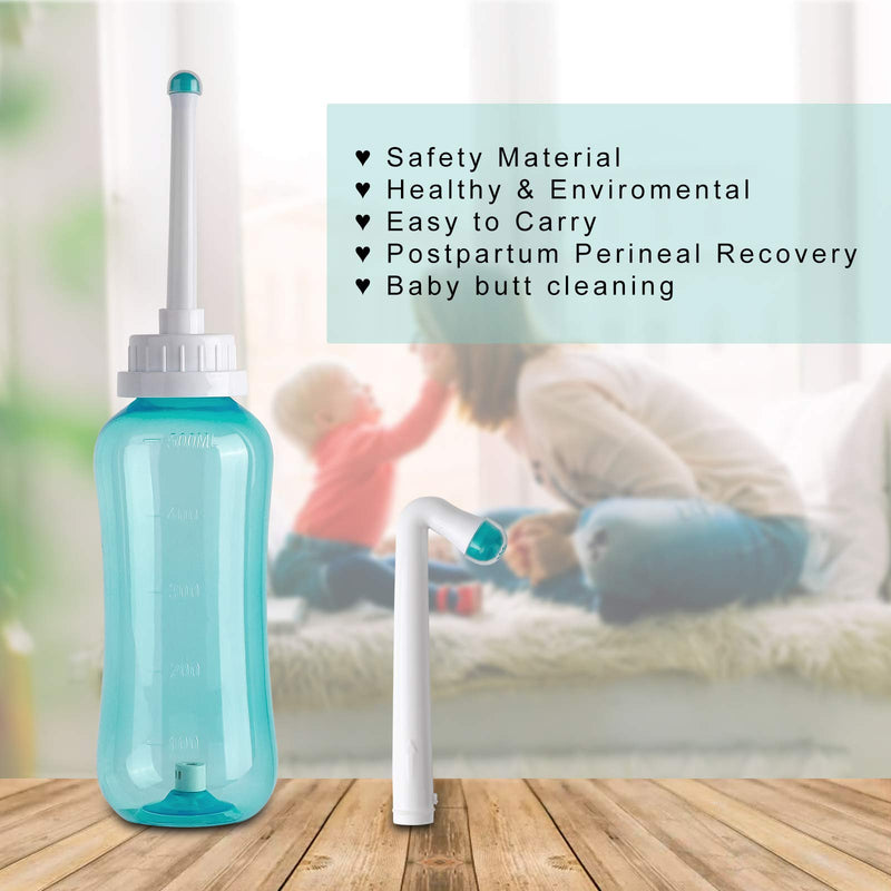 [Australia] - LIVE4COOL Portable Bidet Peri Bottle for Postpartum Perineal Care 500ml for Mom and Baby Clean,with 2 Rinse Tubes for Baby Female Menstruation Cleaning Lochia Hemorrhoids 