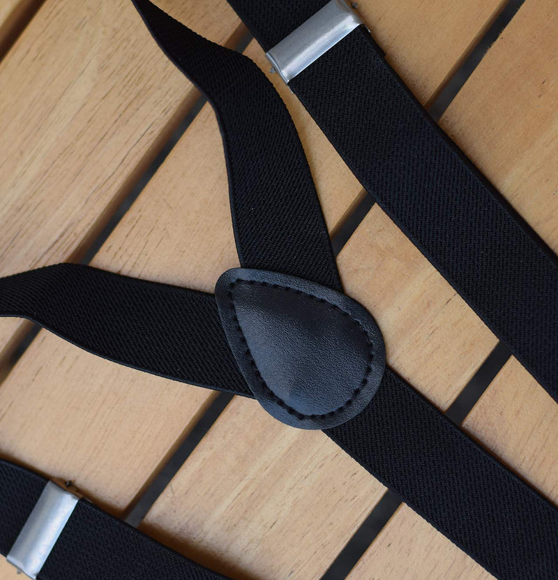 [Australia] - Kids Suspenders Bowtie Set,Adjustable Suspender with Bow Tie for Boys and Girls Black 