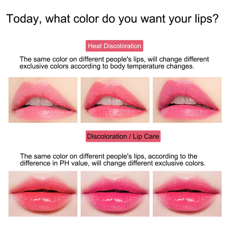 [Australia] - 2 Pack Aloe Vera Lipstick, LemonSac Long Lasting Nutritious Lip Balm Lips Moisturizer Magic Temperature Color Changing Lip Gloss (2Pcs) 