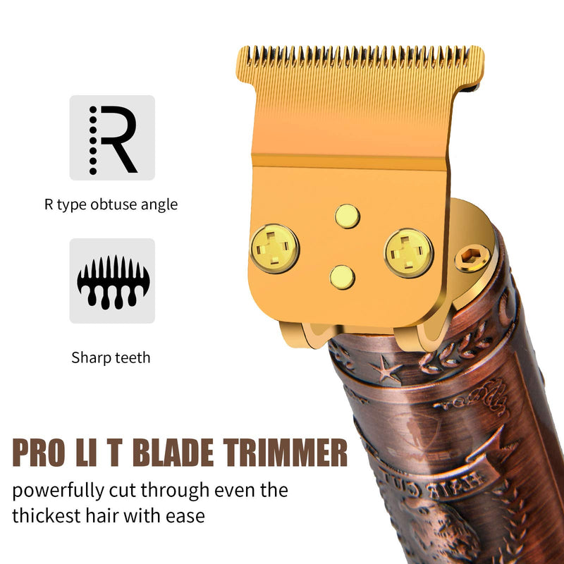 [Australia] - Zero Blade Hair Trimmer Bald Eagle Design Cordless Pro Li T Blade Trimmer Outlining Hair Trimmers Professional Hair Clippers for Man Zero Gapped Hair Trimmer 