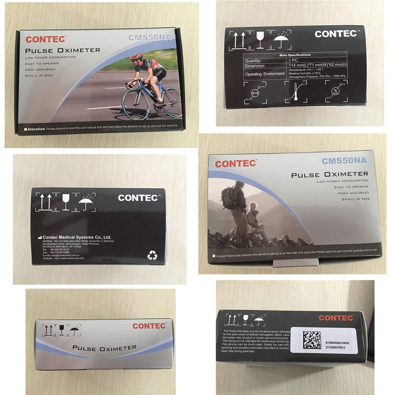[Australia] - CONTEC CMS50NA Pulse Oximeter SpO2 and PR Value Waveform Blood Oxygen Neck/Wrist Corda 