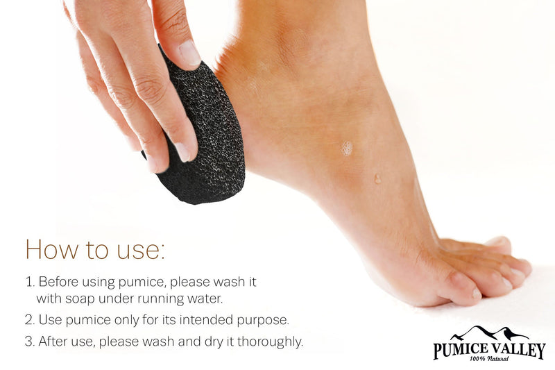 [Australia] - Pumice Stone - Natural Earth Lava Pumice Stone Black - Callus Remover for Feet Heels and Palm - Pedicure Exfoliation Tool - Corn Remover - Dry Dead Skin Scrubber - Health Foot Care 