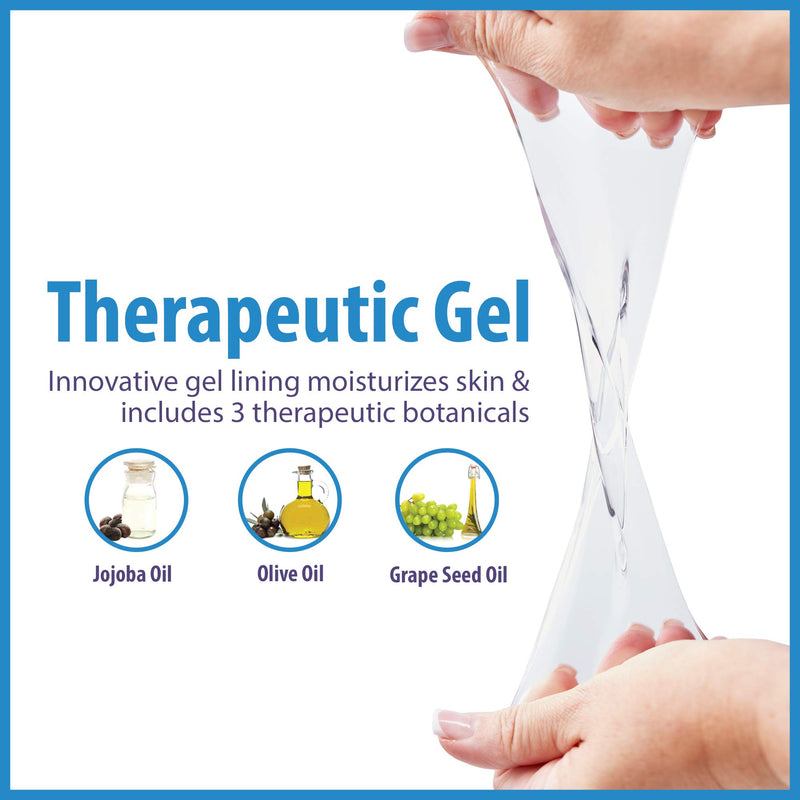 [Australia] - NatraCure Moisturizing Gel Booties and Gloves Set - (For dry skin, dry hands, feet, cracked heels, cuticles, rough skin, dead skin, use with your favorite lotions) - 155/175-AQ/RET - Color: Aqua 