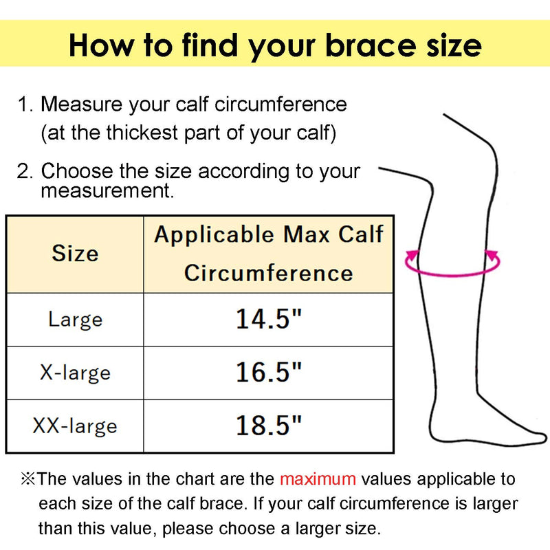 [Australia] - Heekooi Calf Brace, Shin Splint Compression Sleeve (1 Pair) for Swelling, Edema, Hiking, Training, Adjustable Calf Support, Shin Brace for Men and Women Large 