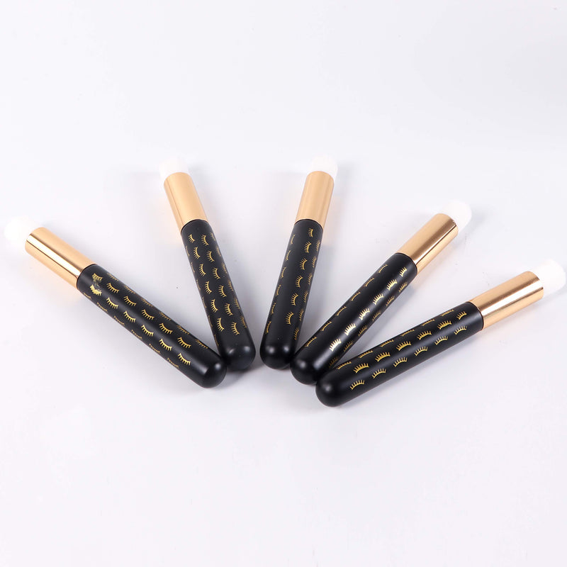 [Australia] - 10 Pcs Cute black Lash Cleanser Brushes Lash Shampoo Brushes for Eyelash Extensions Cosmetic Brushes Peel Off Blackhead Brush Remover Tool Nose Cleaning Washing Brush 