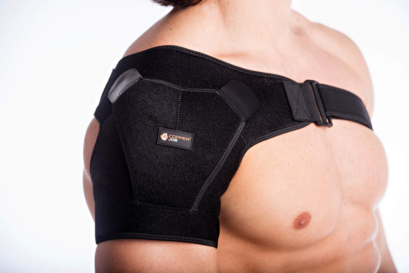 [Australia] - Copper Joe Adjustable Shoulder Brace For Men and Women Ultimate Copper Infused Recovery Compression Support for Torn Rotator Cuff, Tendonitis, Tears, Dislocation and Bursitis 