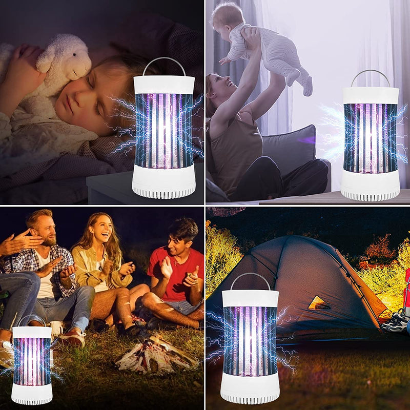 [Australia] - AICase Portable electronic rechargeable mosquito fly killer lamp/bug zapper for summer trip,outdoor camping,patio,home and garden (white) White 