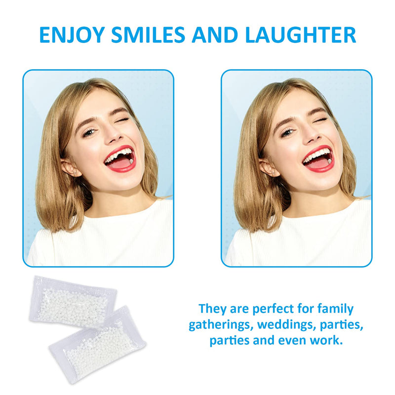 [Australia] - 20g Temporary Tooth Restoration Beads with 5 Floss Sticks, Tooth Filling Replacement, Missing Tooth Broken Tooth Filling Material for Missing Denture Defects 