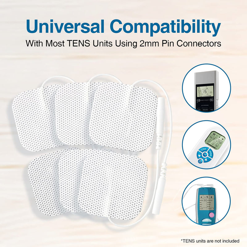 [Australia] - ChoiceMMed Universal TENS Unit Gel Replacement Electrode Pads for Electronic Pulse Stimulators with Advanced Latex-Free Technology for Electrotherapy (10 Units) 