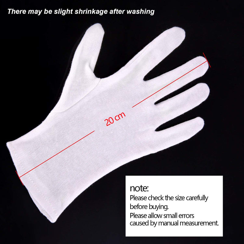 [Australia] - Mudder 6 Pairs Cosmetic Gloves Hand Spa Gloves for Moisturizing, White (M Size) Medium 