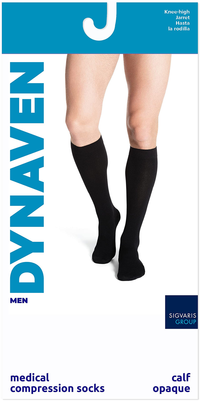 [Australia] - SIGVARIS Men’s DYNAVEN Closed Toe Calf-High Socks 30-40mmHg One Size Crispa 