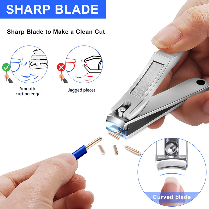 [Australia] - Nail Clippers -2pc Sharp Nail Cutter Set Professional Toenail Clippers Sturdy Finger Nail Clippers for Men with Case 