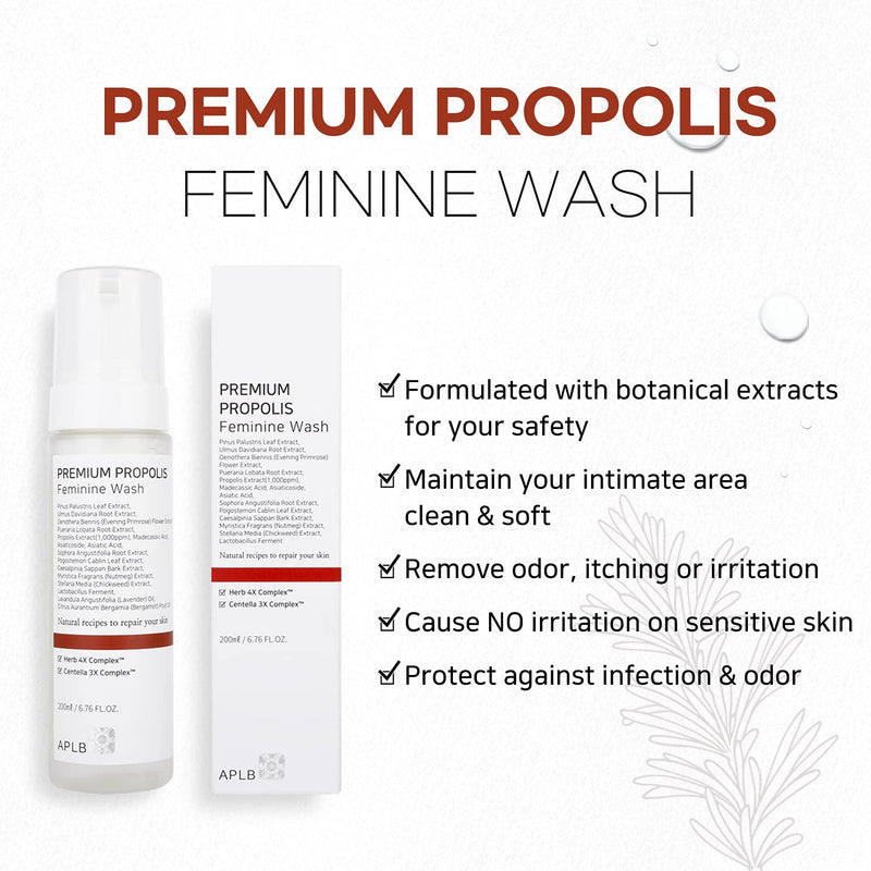 [Australia] - APLB Premium Propolis Feminine Wash 6.76fl.oz / Balanced Gentle Cleansing Intimate Wash, pH-Balanced 