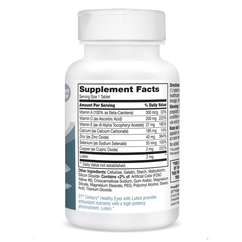 [Australia] - 21st Century Healthy Eyes with Lutein Tablets, 60 Count, White (27452) 