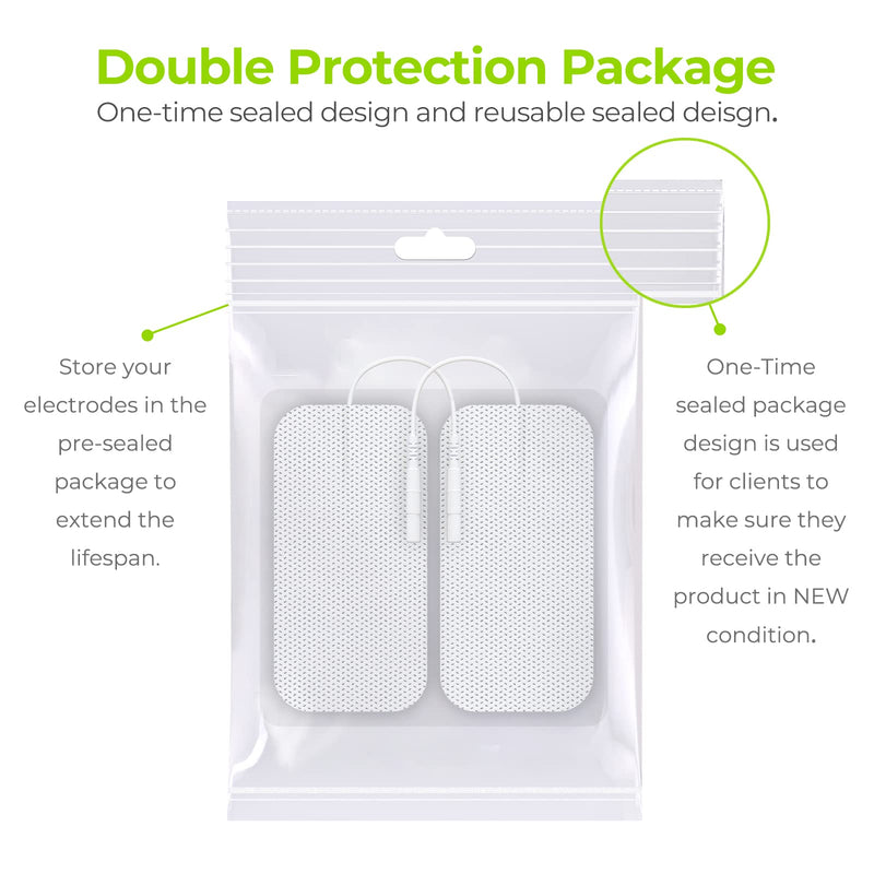 [Australia] - AUVON TENS Unit Pads 2"X4" 10 Pcs, 3rd Gen Latex-Free Rectangular Replacement Pads Electrode Patches with Upgraded Self-Stick Performance for Electrotherapy 
