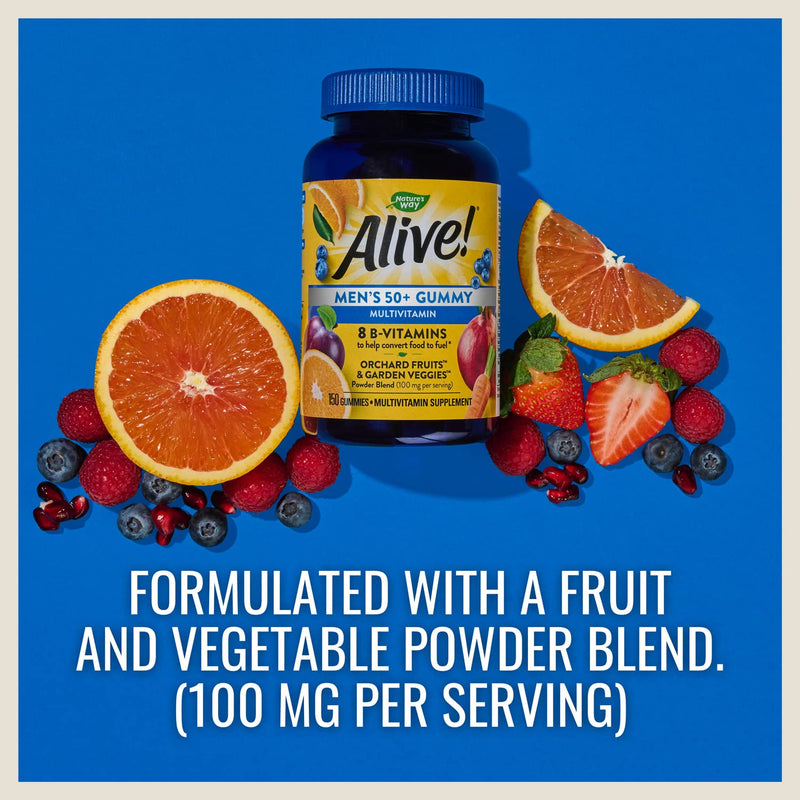 [Australia] - Nature’s Way Alive! Women’s 50+ Gummy Multivitamins, Essential Vitamins & Minerals, Supports Healthy Aging*, Vegetarian, Mixed Berry Flavored, 60 Gummies Women's 50+ 