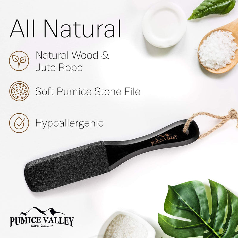 [Australia] - Pumice Stone Foot Scrubber - Pedicure Foot File with Handle for Dry Dead Skin - Callus Remover for Feet - Foot Scraper - Exfoliating Brush for Heels, Elbows, Hands 