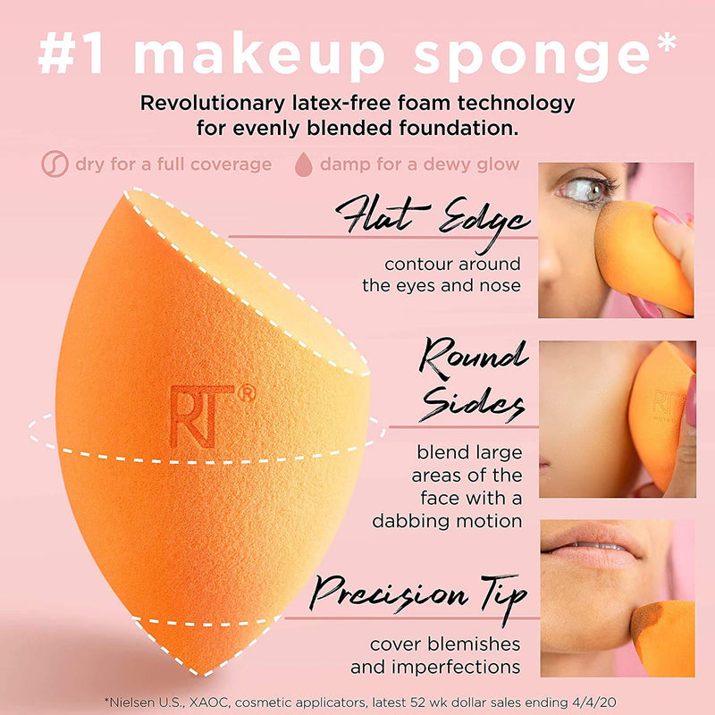 [Australia] - Real Techniques Miracle Complexion Sponge Makeup Blender, Sugar Crush Berry, 1 Count Berry Miracle Complexion Sponge 