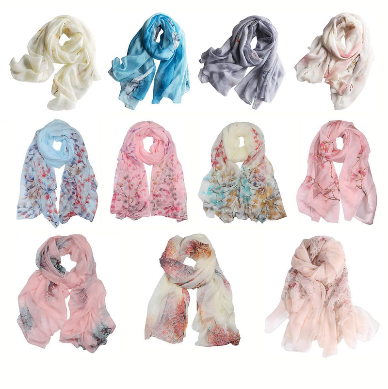 [Australia] - Women Scarf Silk Feeling Large Square Head Scarves Lightweight Neckerchief Wraps Smooth Fashion 70.9*59.1IN Pink Blue 