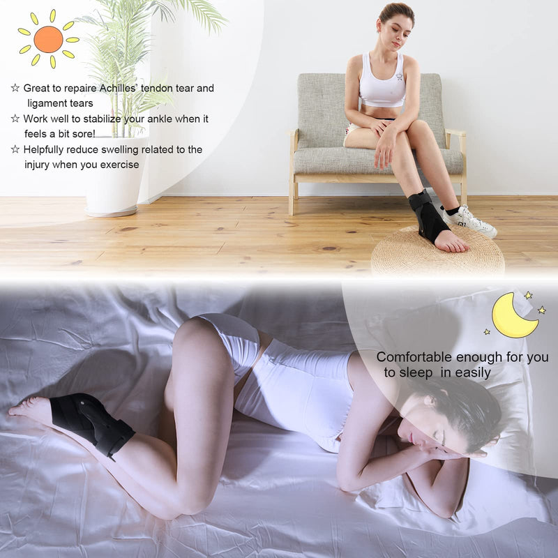 [Australia] - Ankle Brace for Sprained Ankle, Ankle Support Brace with Side Stabilizers for Men & Women , Ankle Splint Stabilizer Volleyball, Basketball, Ankle Supports for Women (Update M) Update Medium 