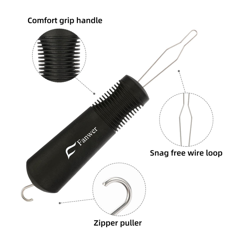 [Australia] - Button Hook and Zipper Pull One Hand Buttons aids Button Assist Device 