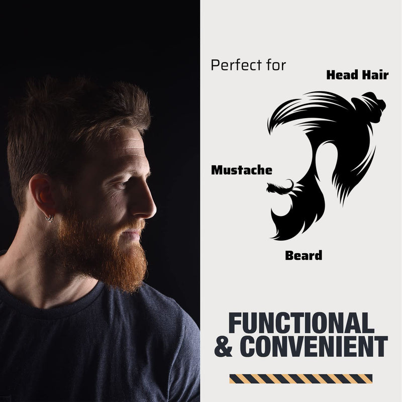 [Australia] - Wooden Beard and Comb Set for Men - Perfect for Beards Head Hair and Mustaches Men's Grooming Kit for Styling, Applying Beard Oils and Balms for Better Hair Care Growth and Impressive Hair Health 