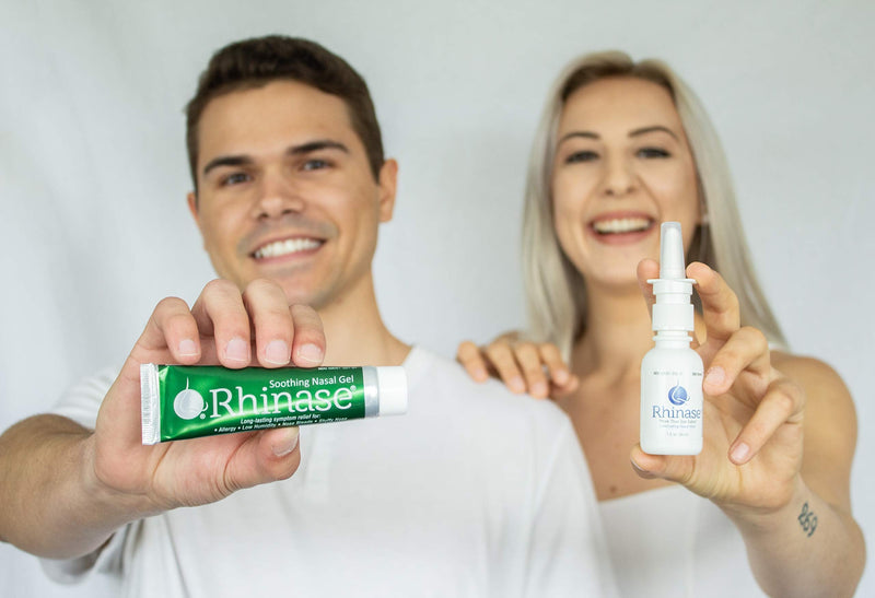 [Australia] - Rhinase Allergy Relief Lubricating Nasal Gel – Steroid Free, Dual Wetting Agent & Salt Formulation (1 oz.) for Nasal Dryness Nosebleeds Saline Gel for Nose 
