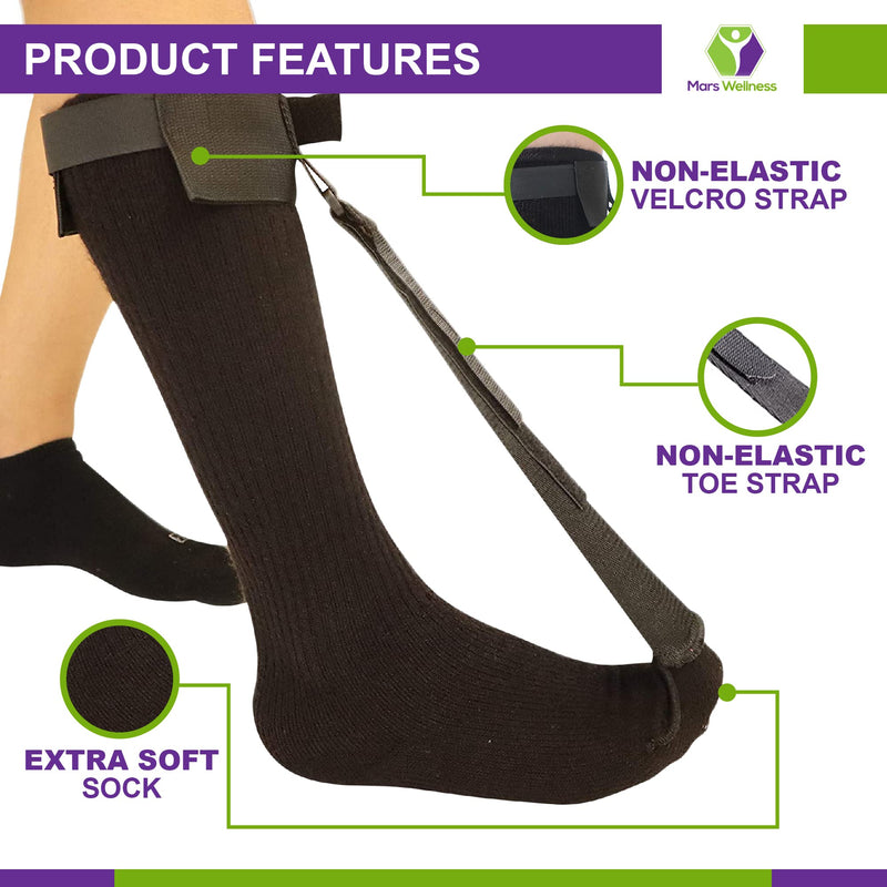 [Australia] - Plantar Fasciitis Stretch Night Sock - For Pain Relief from Plantar Fasciitis and Achilles Tendonitis - Black - XL X-Large (Pack of 1) 