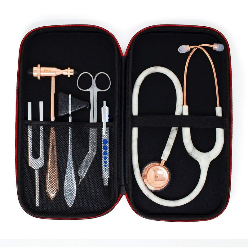 [Australia] - MDF Stethoscope Hard Travel Carrying Case with Mesh Pocket, Medium Size, Fits MD One and Acoustica Stethoscopes, Reflex Hammers, Sphygmomanometers, Penlights, Doctor & Nurse Accessories (MDFSCM12) 
