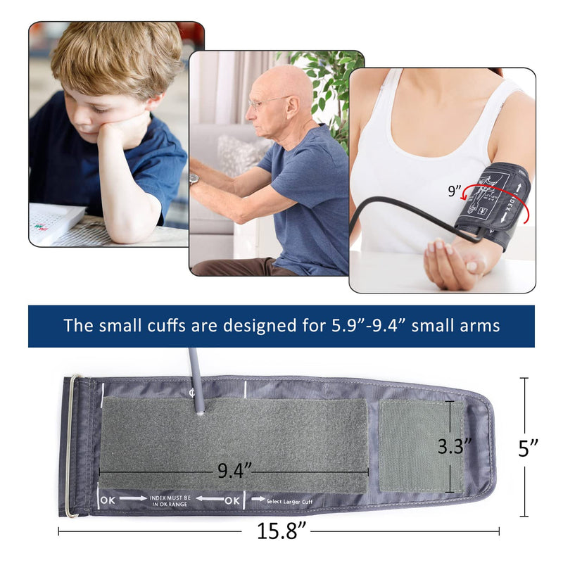 [Australia] - Small Blood Pressure Cuff, ELERA Replacement Small Cuff Applicable for 5.9”-9.5” (15-24CM) Small Arm, Cuff Only BP Machine Not Included Small（Pack of 1） 