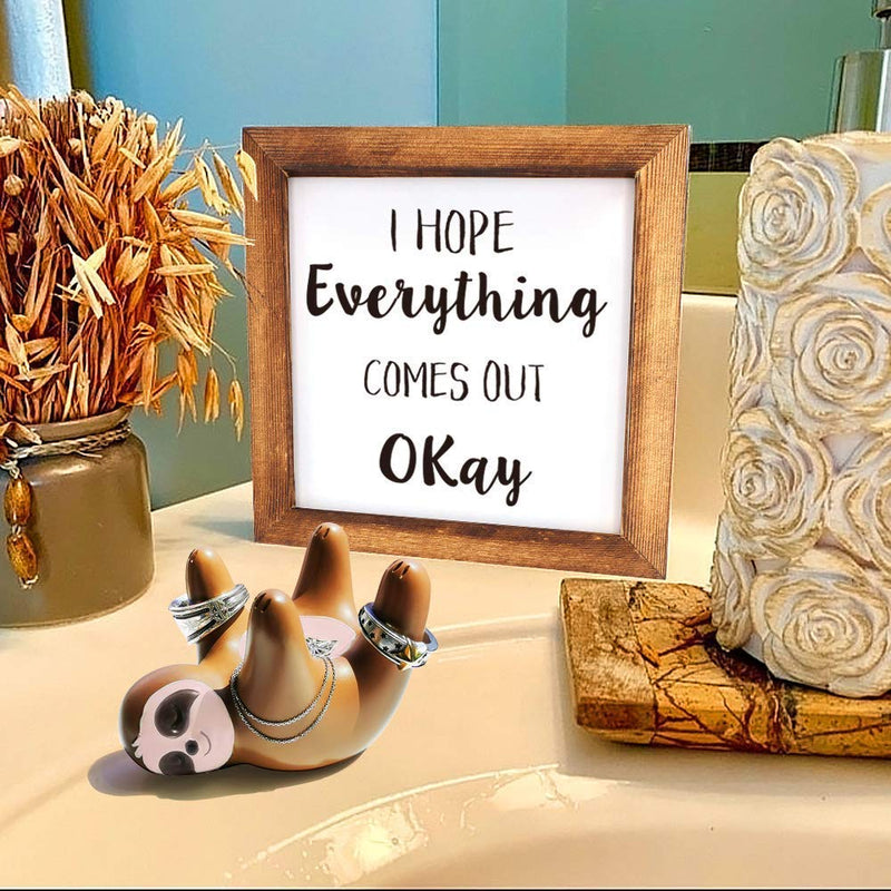 [Australia] - Ku-dayi Cute Women Gifts Sloth Ring Holder Dish Birthday Gifts for Mother Grandma Daughter Girlfriend Auntie Mrs Bride 