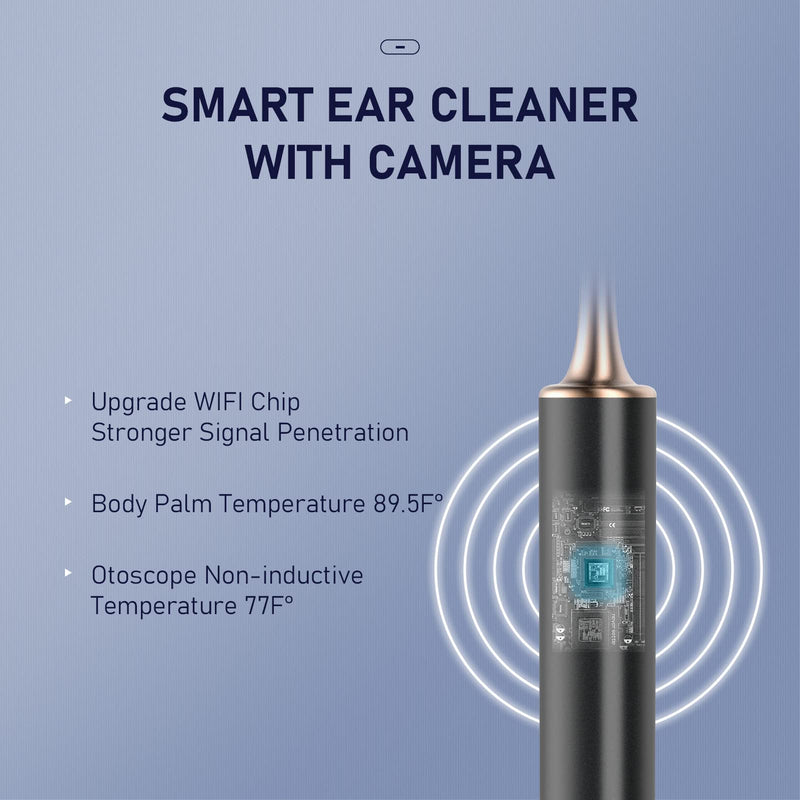 [Australia] - BEBIRD T15 Ear Wax Removal Tool, Ear Cleaner with Camera, Squeeze Acne Tool（Inside The Top Cover Cap), Wireless Otoscope Compatible with iPhone, iPad, Android Phones for Adult & Kids White 