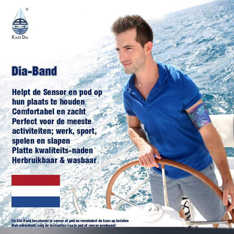 [Australia] - Dia-Band, Armband for CGM Freestyle Libre, Medtronic, Dexcom or Omnipod - Comfortable and Reusable Diabetic Armband for Glucose Sensor. L (29-32 cm) L (29-33 cm) 