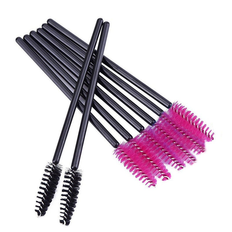 [Australia] - GoWorth 200 PCS Disposable Eyelash Mascara Brushes Makeup Brush Wands Applicator Makeup Kits(Rose Red & Black)… 200 Red & Black 