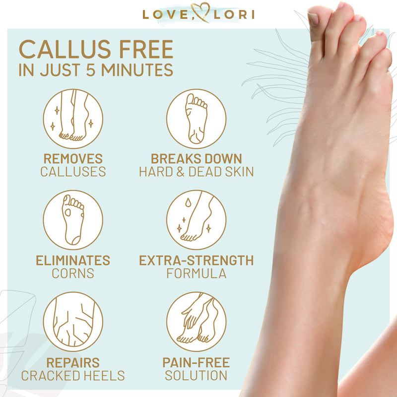 [Australia] - Foot Callus Remover Gel 6oz By Love, Lori - Callus Remover For Feet & Dead Skin Remover For Feet - Works With Foot Scrubber, Pumice Stone For Soft Feet - Professional Pedicure Results At Home 