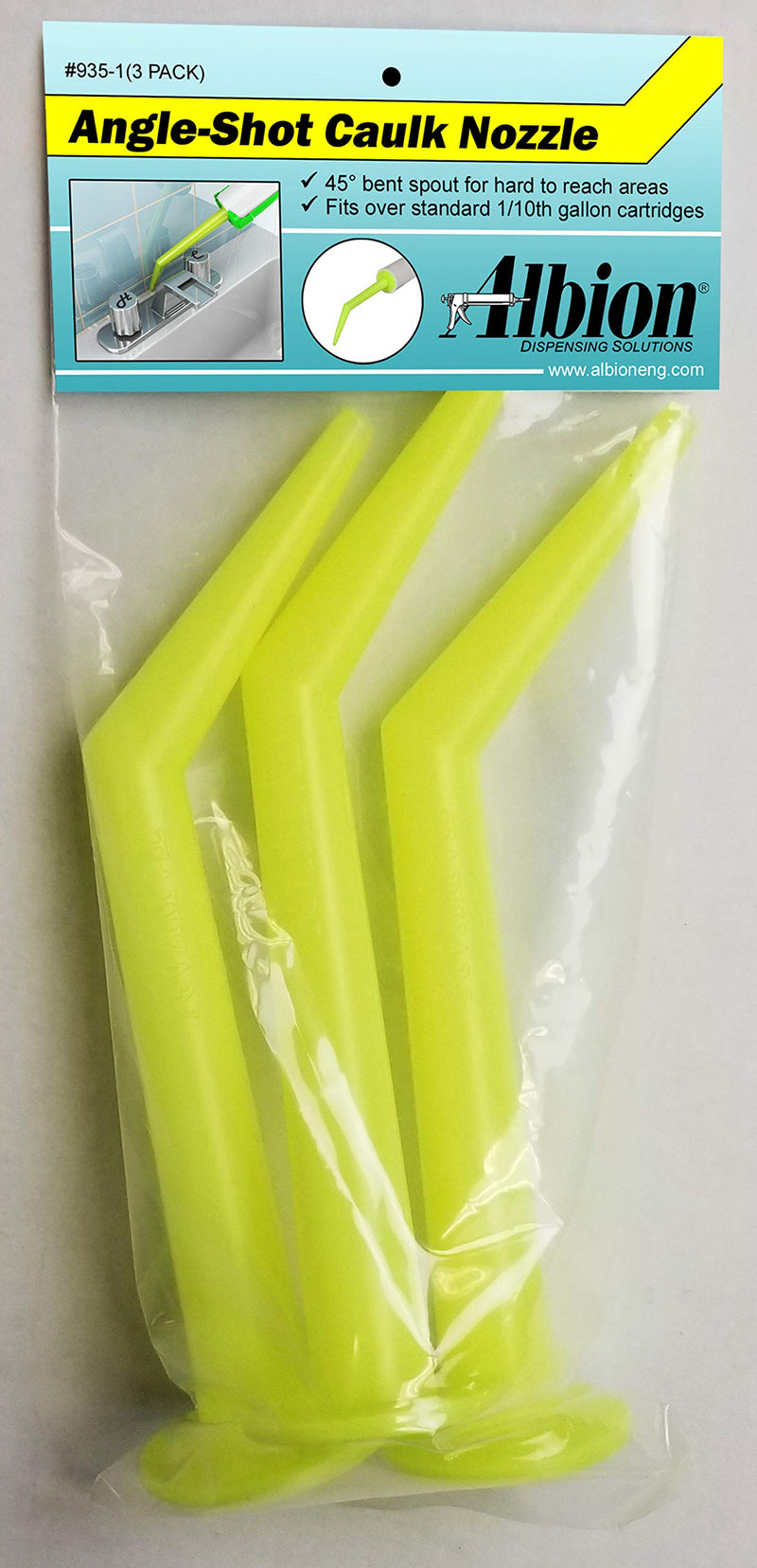 [Australia] - Albion Engineering Company 935-1(3 Pack) Angle Shot Green Plastic Nozzle for 1/10 Gallon Cartridges, Pack of 3 