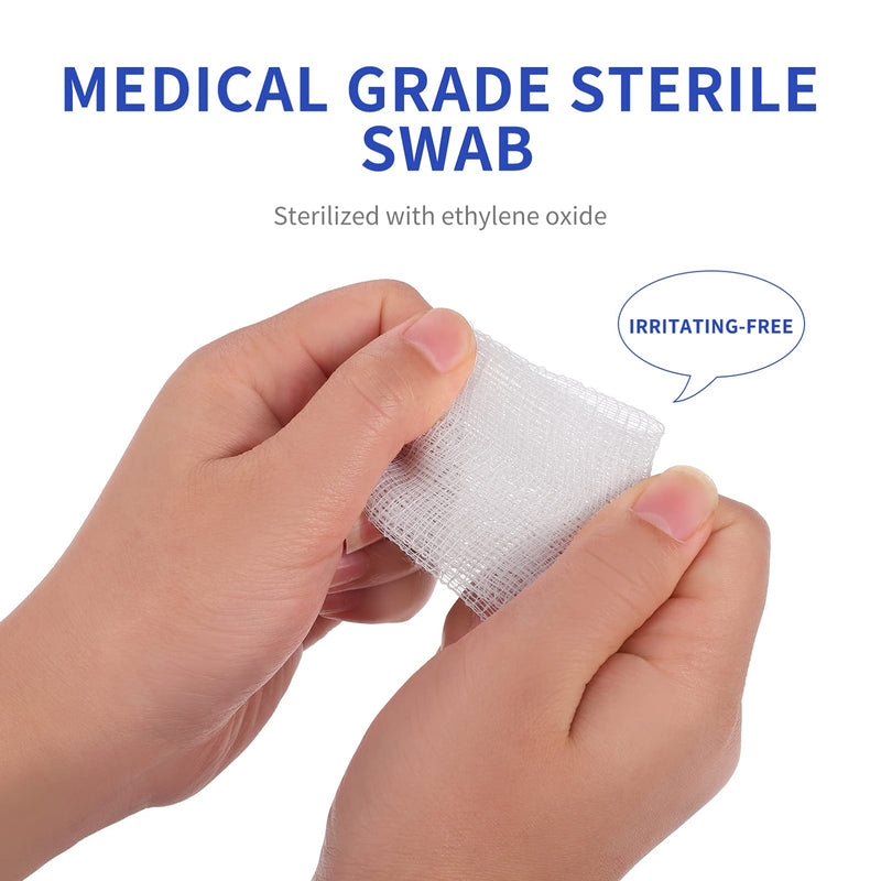 [Australia] - Milisten Gauze Pads Disposable Sterile Cotton Gauze Swabs Individually Wrapped Wound Care Dressing Gauzes for First Aid- 30pcs, 5 x 5 inch 