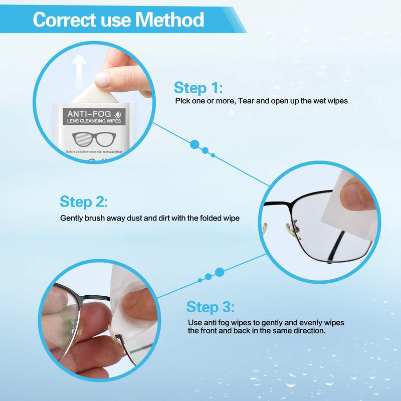 [Australia] - Anti Fog Glasses Wipes MOSSLIAN Lens Cleaning Wipes for Glasses, Smartphone, iPhone, Screens and Other Delicate Surfaces, Pack of 50 50 Count (Pack of 1) 