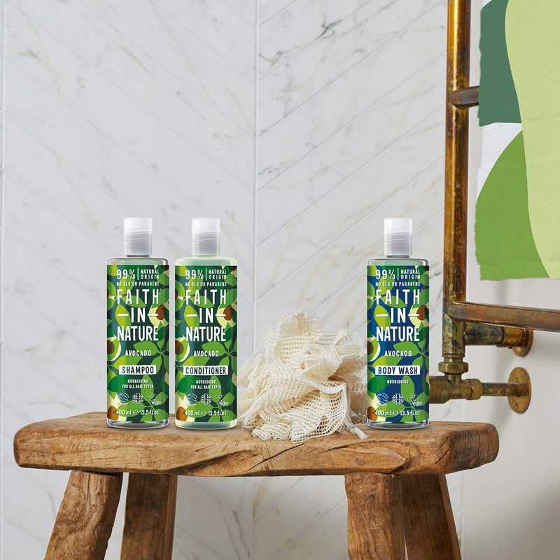 [Australia] - Faith In Nature Natural Avocado Conditioner, Nourishing, Vegan and Cruelty Free, No SLS or Parabens, For All Hair Types, 400 ml Conditioner Avocado 