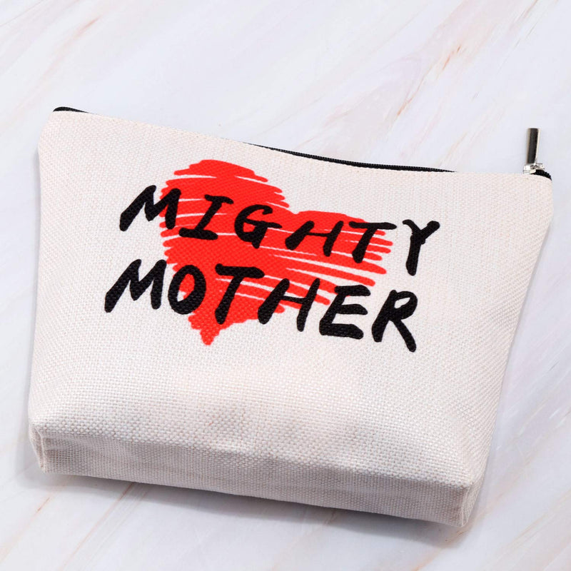 [Australia] - MBMSO Mighty Mother Makeup Bag Mom Cosmetic Bag Travel Makeup Pouch Inspirational Gifts for Mom (Makeup Bag) 