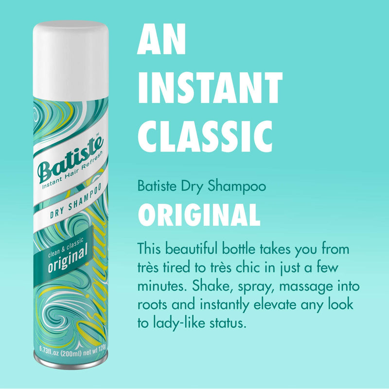[Australia] - Batiste dry shampoo original, fresh hair for all hair types, 3 pack 2 + 1 (3 x 200 ml) 