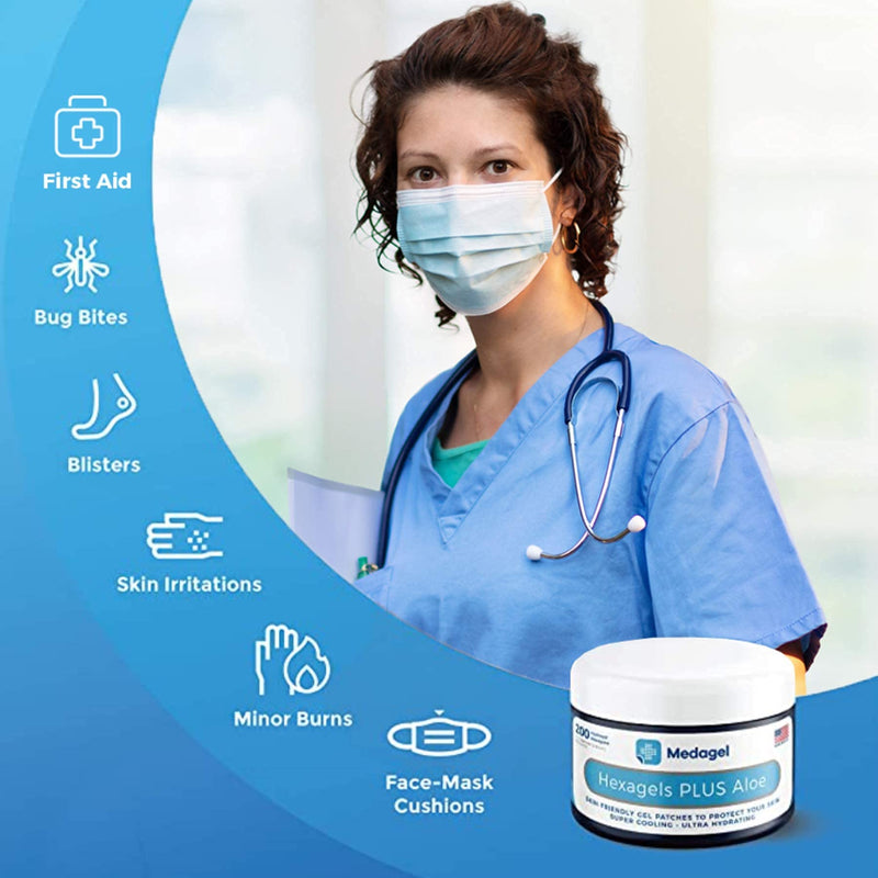 [Australia] - Medagel Hexagels and Circles Bundle - Instant Hydrogel Pad Technology for Instant Soothing Cooling Relief of Skin Conditions | First Aid Essential 