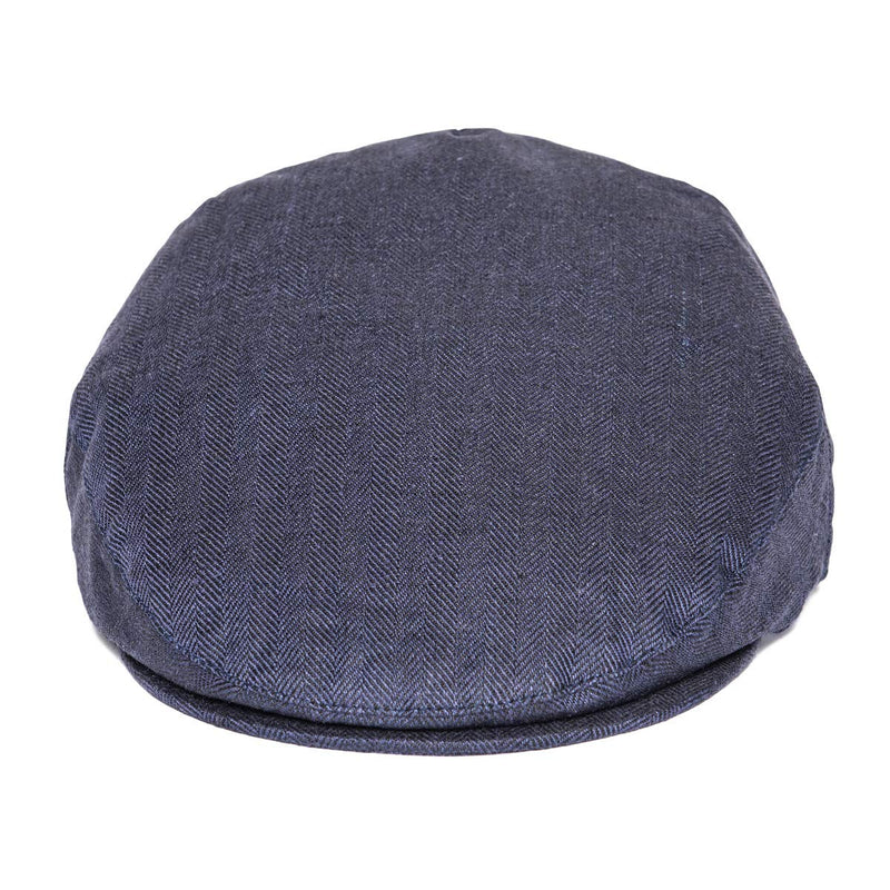 [Australia] - BOTVELA Men Linen Flat Ivy Breathable Summer Newsboy Hat 7 3/4-7 7/8 Herringbone Navy 