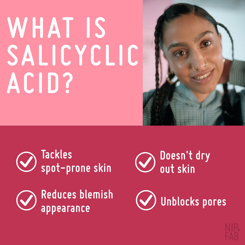 [Australia] - Nip + Fab Salicylic Acid Fix Tonic for Face with Witch Hazel, Lotus Flower Extract BHA Toner for Breakouts Minimize Pores Oil Control, 98ml 