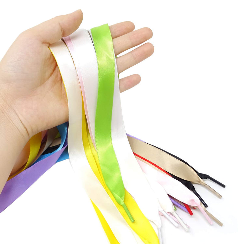 [Australia] - Honbay 10 Pairs of Colorful Ribbon Shoelaces, 2x120cm/0.79x47inch 