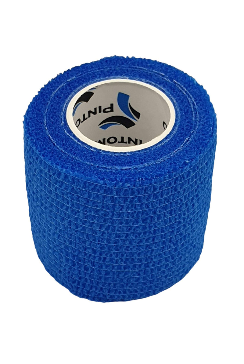 [Australia] - PintoMed - BLUE Cohesive Bandage Stretched 6 Rolls x 5cm x 4.5m Self-adhesive Flexible Bandages, Professional Quality, First Aid Sports Wrap Bandages - Pack of 6 