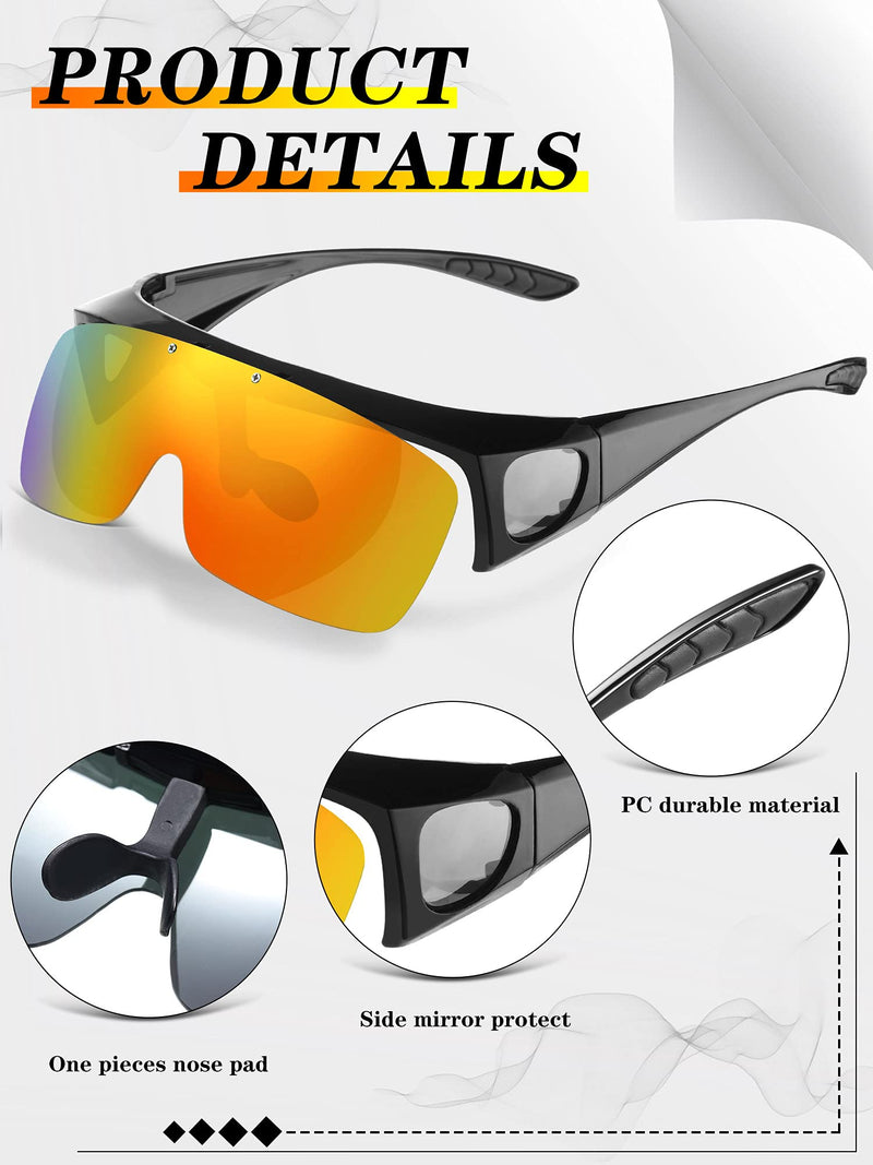 [Australia] - 3 Pieces TAC Flip Glasses Sports Flipping Sunglasses Cover-ups Sunglasses Assorted Colors 
