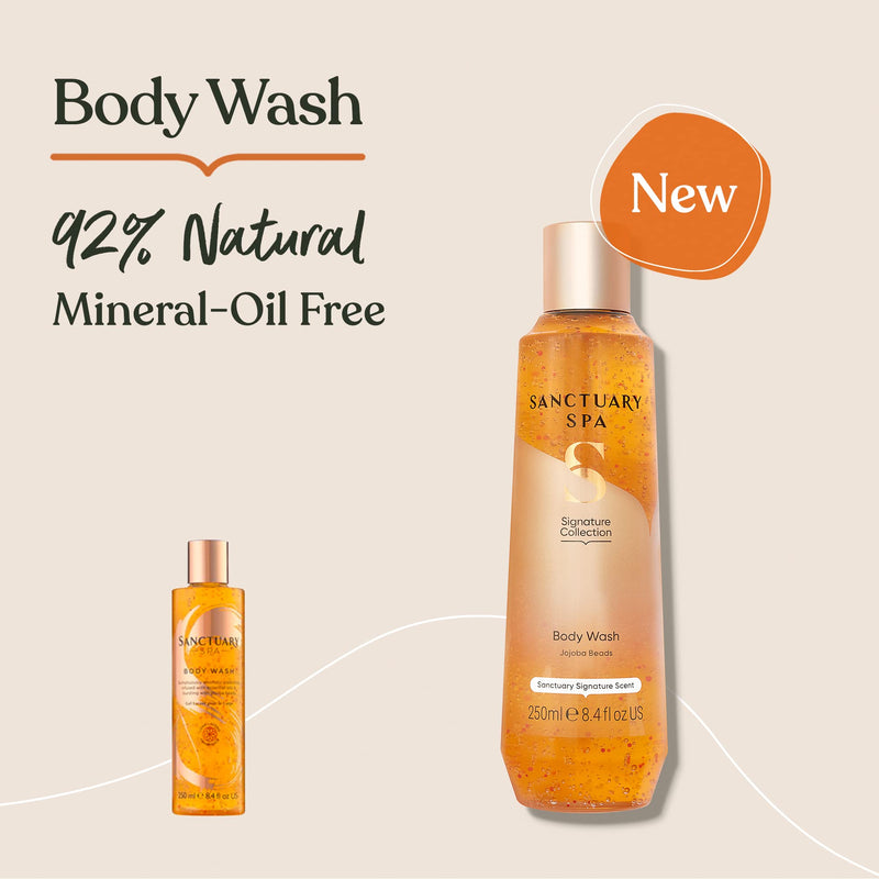 [Australia] - Sanctuary Spa Shower Gel for Women, No Mineral Oil, Cruelty Free, Natural & Vegan Body Wash, 250ml New Version 
