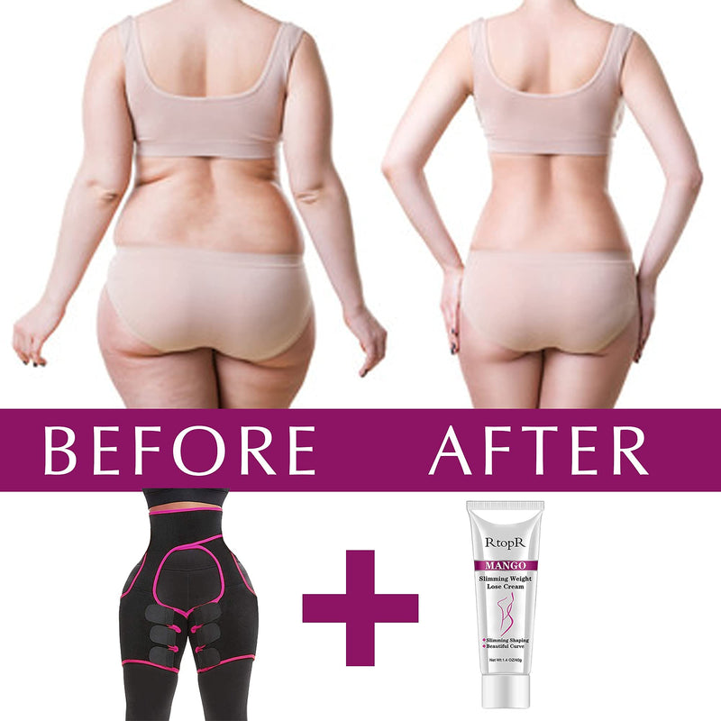 [Australia] - Slimming Cream For Tummy Set with Waist Trainer(Size M) for Women Weight Loss - Slimming Bundle for Better Weight Loss SlimmingSet 